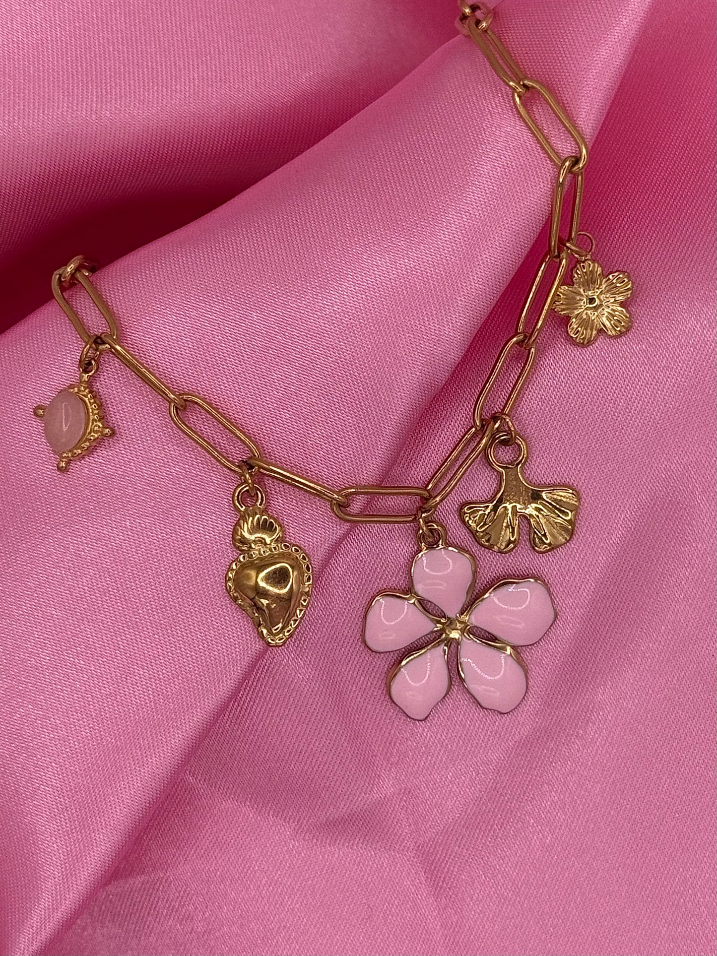 Bracelet fleurs coloré