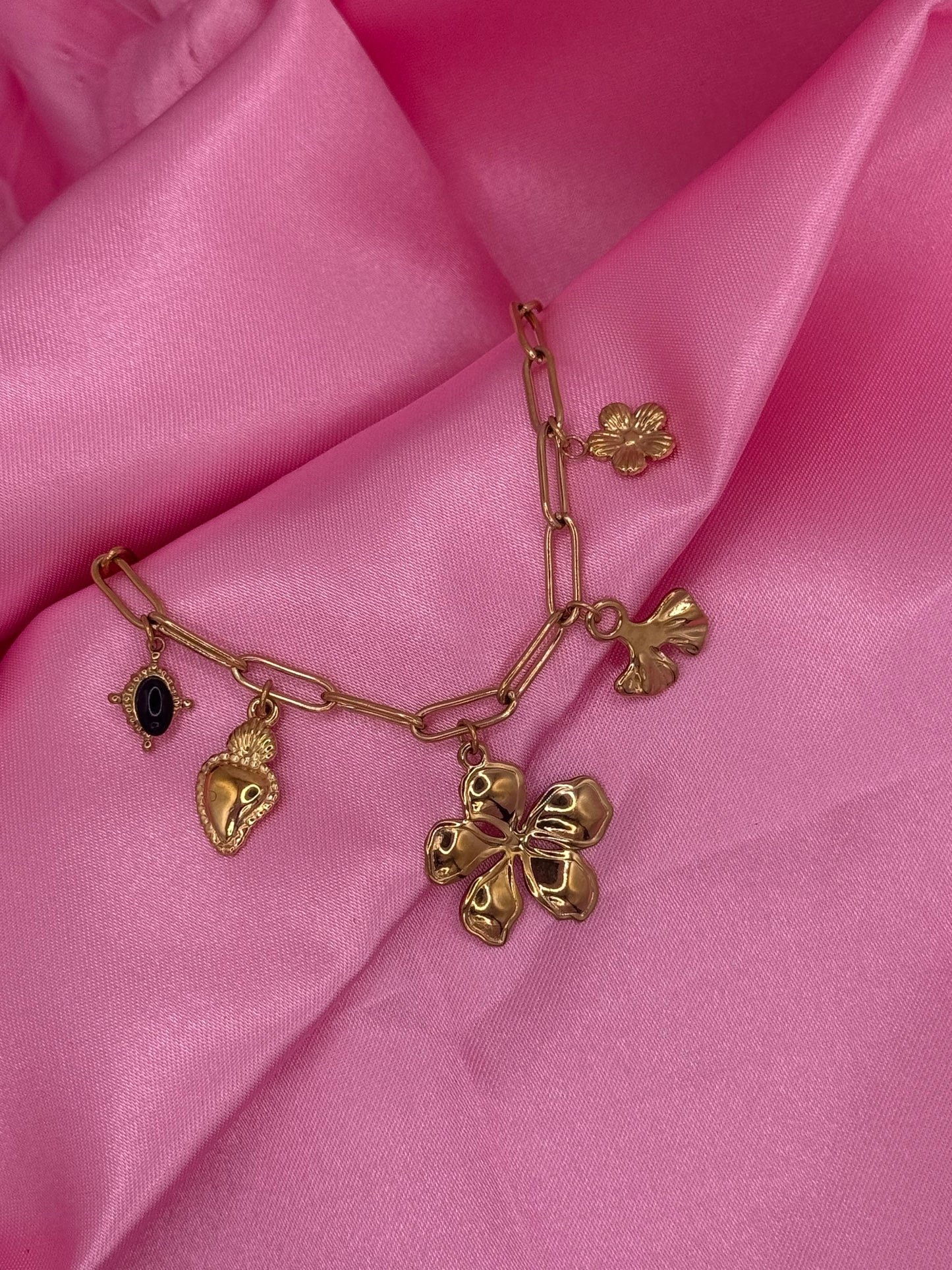 Bracelet fleurs coloré