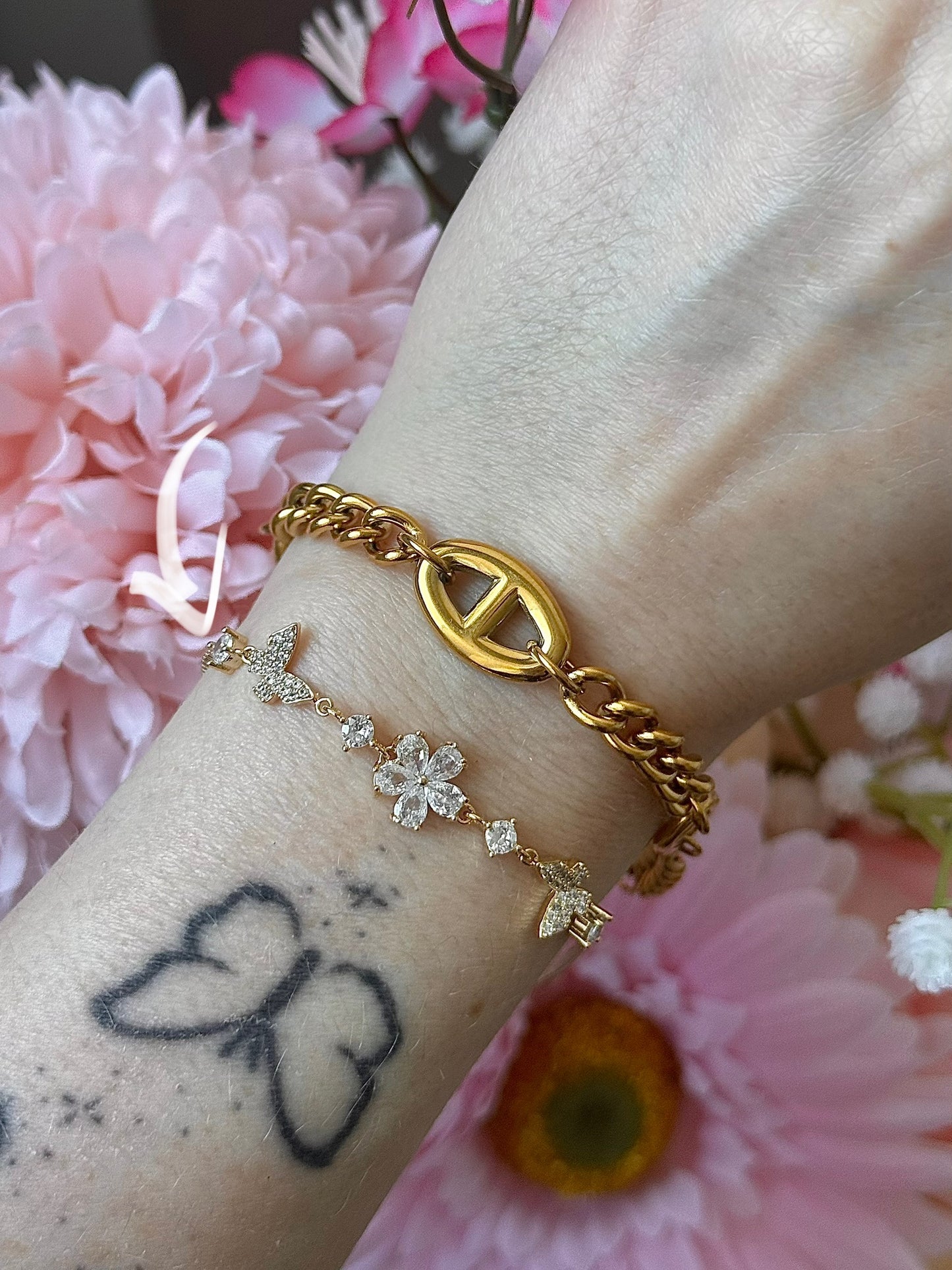 Bracelet lani fleur papillon