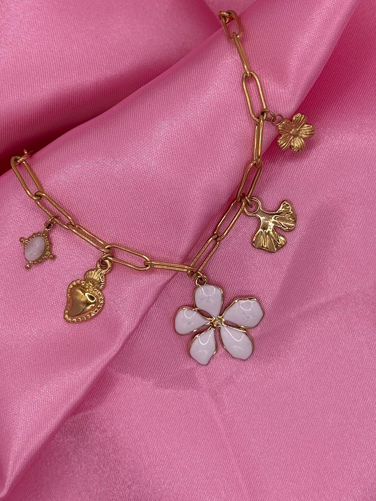 Bracelet fleurs coloré